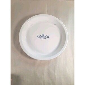 Vintage Corning Ware 9"  Pie Plate - Blue Cornflower Pattern - Made in USA